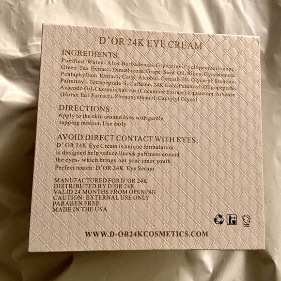 New D’or Luxury Eye Cream include certificate of authenticity $75 - Picture 4 of 4